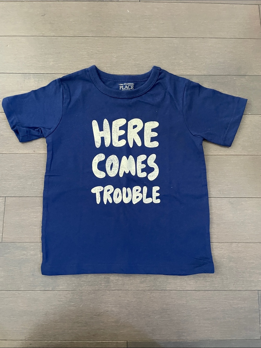 The Children's Place Navy Blue 'Here Comes Trouble' Graphic Tee